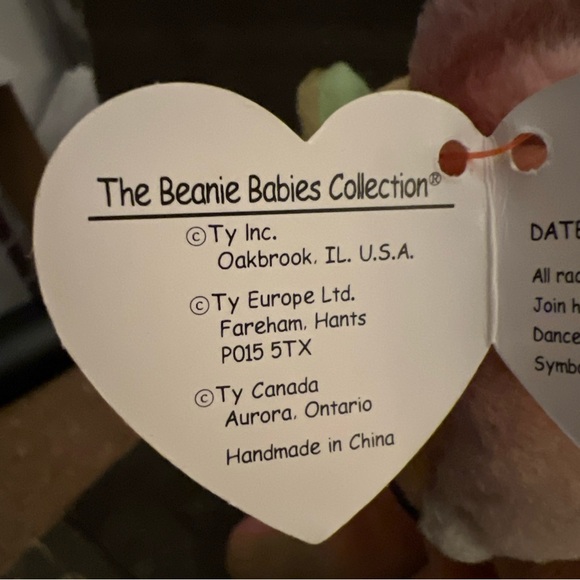 TY Beanie Baby Peace Bear Tie dye - Picture 6 of 9